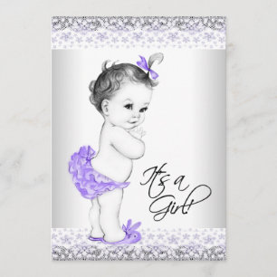 Convite Lavanda roxa e Chá Cinza