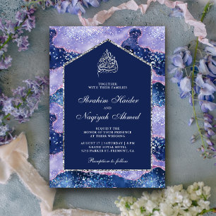 Convite Lavanda Vinca menor Arco de Mármore Casamento Muçu