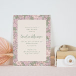 Convite Lavanda Vintage Chá de fraldas Floral Verde Lilac<br><div class="desc">Lavanda Vintage Convite para Chá de fraldas Floral Verde Lilac</div>
