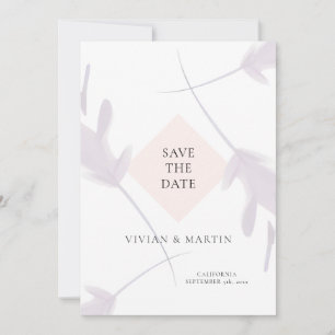 Convite Lavanda Violeta Elegante e Peach Salvar a Data