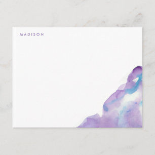 Convite Lavanda Watercolor - Notas de Obrigado