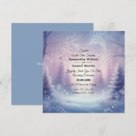 Convite Lavanda Winter Snowfall Serenade Weding