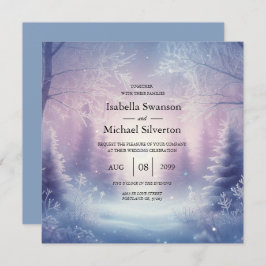 Convite Lavanda Winter Snowfall Serenade Weding