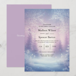 Convite Lavanda Winter Snowfall Serenade Weding