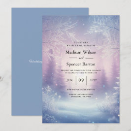 Convite Lavanda Winter Snowfall Serenade Weding