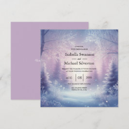 Convite Lavanda Winter Snowfall Serenade Weding