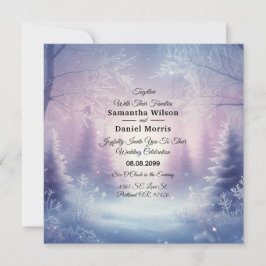 Convite Lavanda Winter Snowfall Serenade Weding
