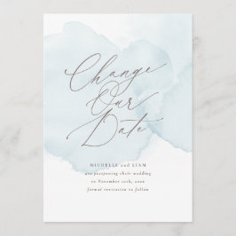 Convite Lavar aquarela suave Adiamento Mudar a data