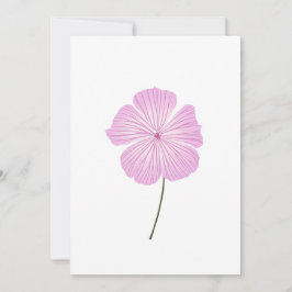 Convite Lavatera Rosa solteiro