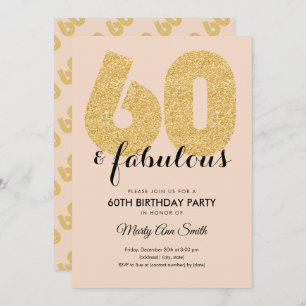Convite Lave o brilho Dourado 60 e a Festa de aniversário
