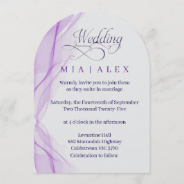 Convite Lavender Arch Elegant Wedding Invitation