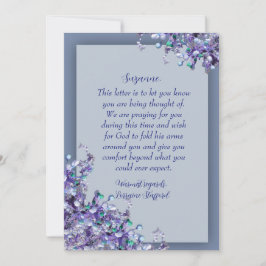 Convite Lavender Blue Spring Lilacs Sympathy Card