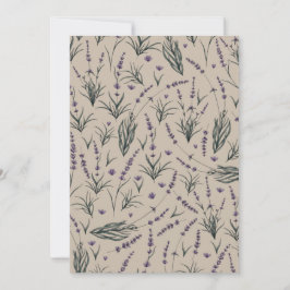 Convite Lavender Botanical Pattern Invitation