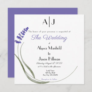 Convite Lavender Wedding invitation