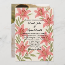 Lavish Lily Foto Invitation