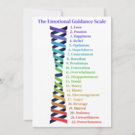 Convite Law of Attraction Emotional Guidance Scale Card