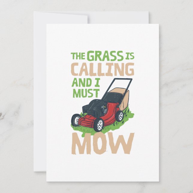 Convite Lawn Mower Lawn Care (Frente)