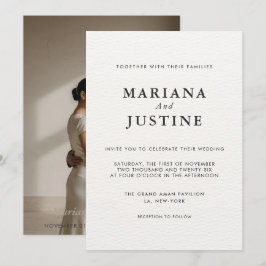 Convite Layout de Foto de Casamento de Inverno Minimalista