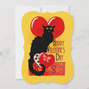 Convite Le Chat Noir Heart Candy Dia dos Namorados 