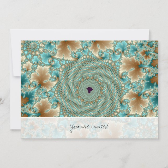 Convite Leafy Whorls Fractal (Frente)