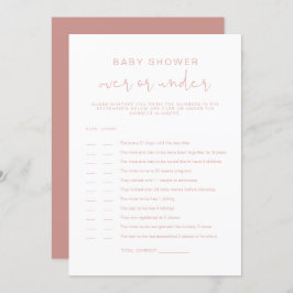 Convite LEAH Pastel cor-de-rosa sobre o jogo do Chá de fra