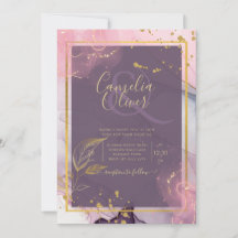 LeahG® Lavender TINTA Rosa Dourado Casamento