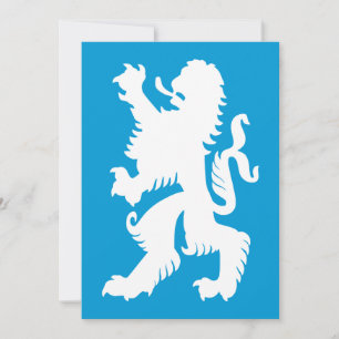 Convite Leão Bávaro Azul e Branco