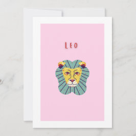 Convite Leão Fofo, zodíaco, impressão de signo estelar