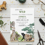 Convite Leão Grandes Felinos Selva Safari Aniversário Selv<br><div class="desc">Este design pode ser personalizado na área fornecida, alterando a foto e/ou o texto. Ou pode ser personalizado escolhendo a opção "clique para personalizar ainda mais" e excluir ou alterar a cor do fundo, adicionar texto, alterar a cor ou o estilo do texto, ou excluir o texto para um design...</div>
