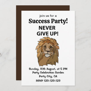 Convite Leão Nunca Desiste Do Leão