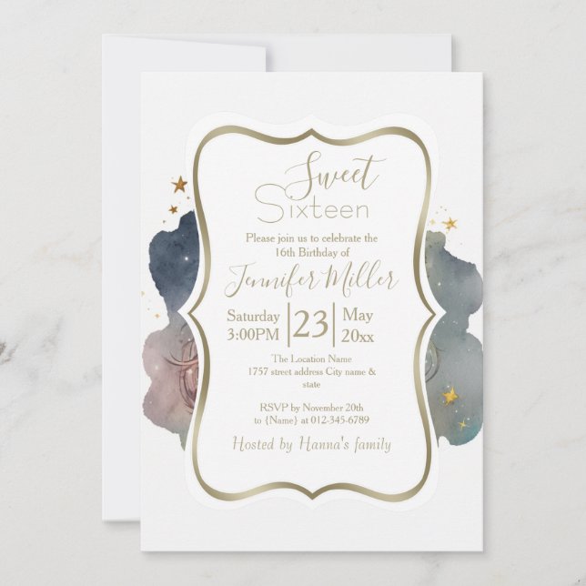 Convite Leão-Rei-Cute Dormindo Na Lua (Frente)