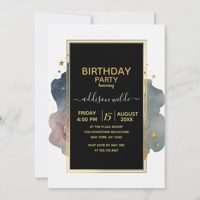 Convite Leão-Rei-Cute Dormindo Na Lua (Frente)