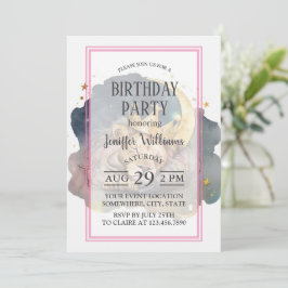 Convite Leão-Rei-Cute Dormindo Na Lua