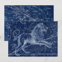 Leão Zodiac - Símbolo Vintage Ilustração