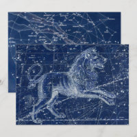 Leão Zodiac - Símbolo Vintage Ilustração