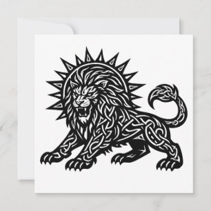 Convite Leão Zodíaco Sol‑Crina Leão BurnsInHell