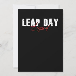 Convite Leap Day Legend Leap Year 29 Gift Fevereiro