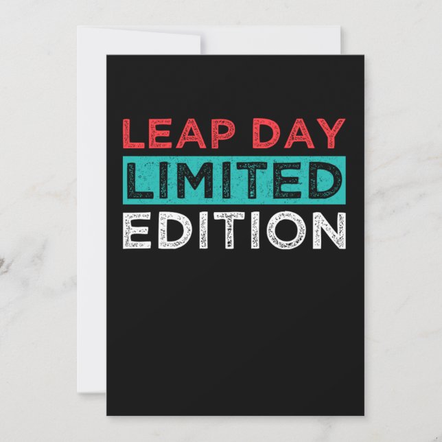 Convite Leap Day Limited Edition February 29 Birthday Gift (Frente)