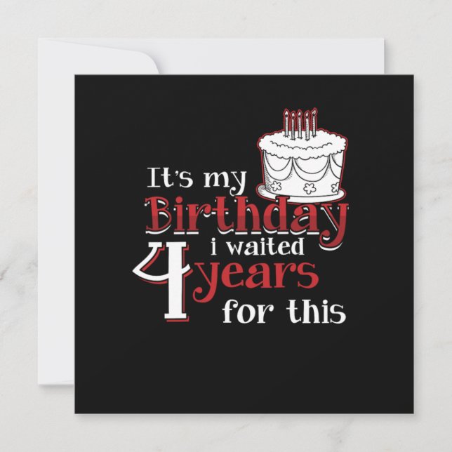 Convite Leaper Leap Year 2020 Leapling Birthday Bday Waite (Frente)