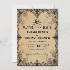 Convite legal colheita de casamento horror Gótico salva a 