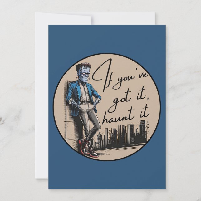 Convite Legal Frankenstein, se você o tem, assombra-o (Frente)