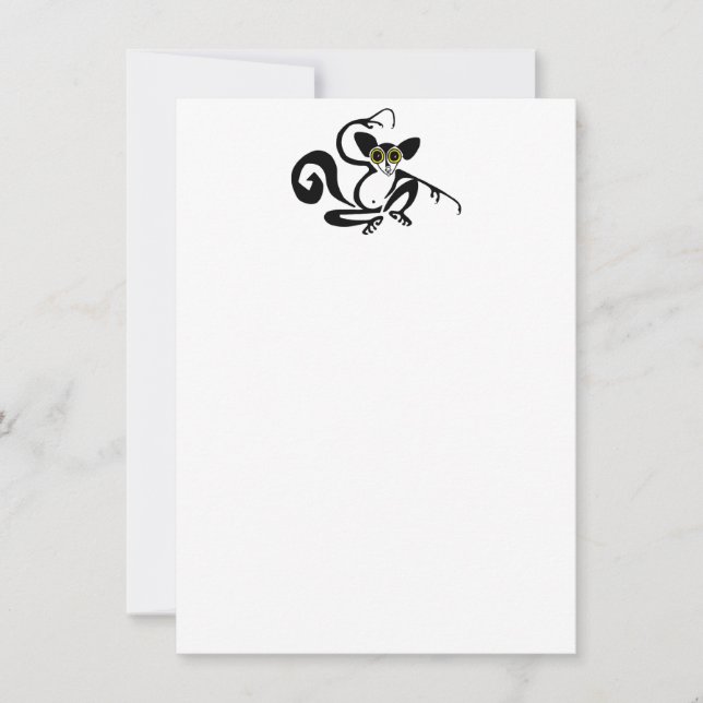 Convite Legal gráfico AYE-AYE - Primate - Lemur - Madagásc (Frente)