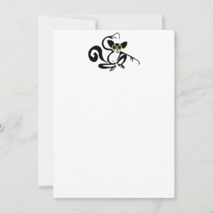 Convite Legal gráfico AYE-AYE - Primate - Lemur - Madagásc