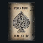 Convite Legal Grunge Retro Poker Ace Of Spades Party Convi<br><div class="desc">Para qualquer parte relacionada com pôquer. Personalize-o com o título do evento e todas as informações detalhadas. Obrigados para visualização.</div>