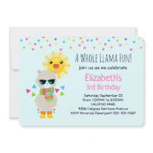 Legal Llama e sorrindo Kawaii Sun Aniversário