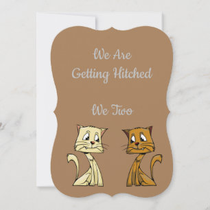 Convite legal para casamento de gatos