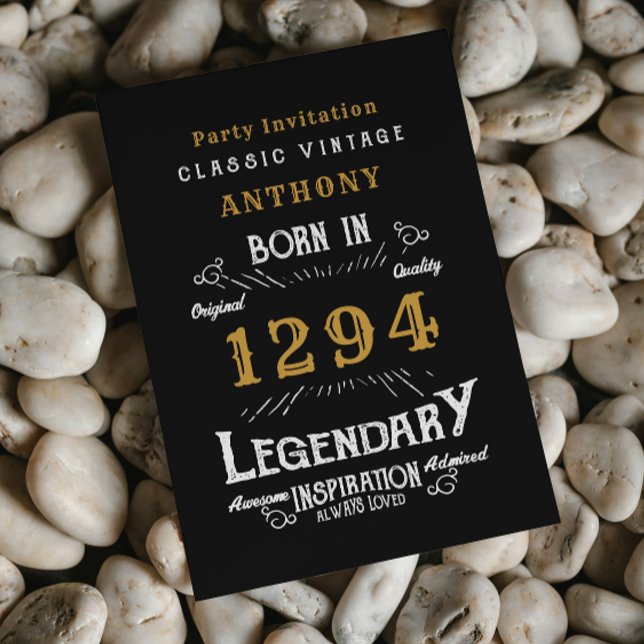 Convite Legenda Birthday (Legend birthday invitation. Suitable for any birthday.)