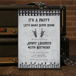 Convite Legendary 40th Birthday Rock and Roll Guitarist