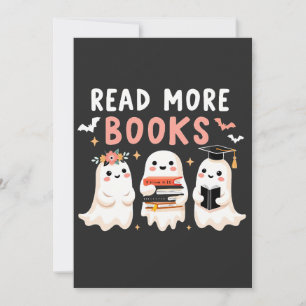 Convite Leia mais livros Amantes de Livros Assustadores de