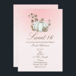 Convite Leite de Pumpkin Branca de Storybook Cor-de-rosa,<br><div class="desc">Personalizar para o seu evento</div>